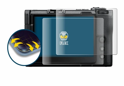 Abbildung des Geräts Nikon ZR mit einer Vielzahl des Displayschutzes.