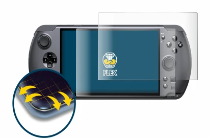 Abbildung des Geräts GPD Win 5 mit einer Vielzahl des Displayschutzes.