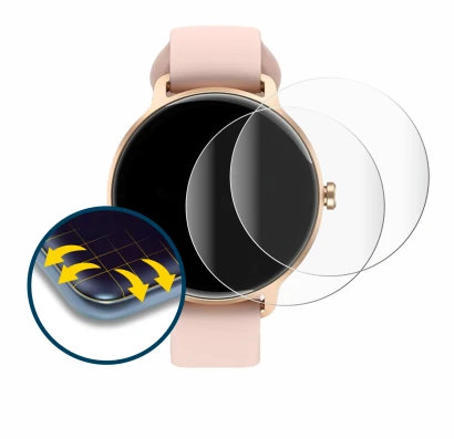 Abbildung des Geräts Yoever Smartwatch 1.27" mit einer Vielzahl des Displayschutzes.