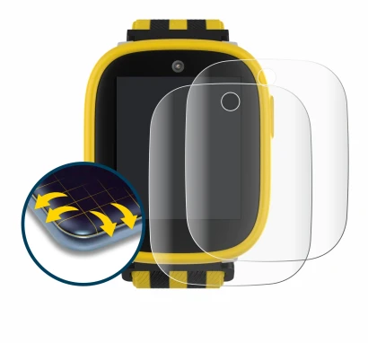 Abbildung des Geräts Xplora X6 Play BVB-Edition mit einer Vielzahl des Displayschutzes.