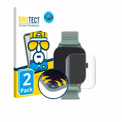 Vorderseite einer Produktverpackung mit dem Markenlogo BROTECT. Daneben ist das Gerät Decathlon Fit 100s mit dem zugehörigen D