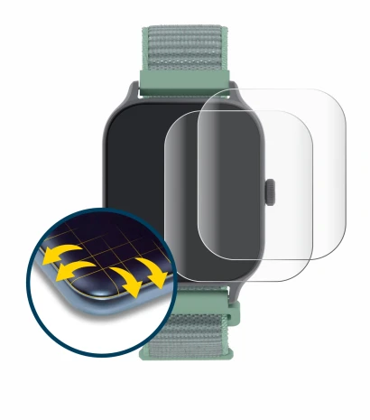 Abbildung des Geräts Decathlon Fit 100s mit einer Vielzahl des Displayschutzes.