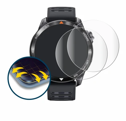 Abbildung des Geräts Xiaomi Mibro GS Pro 2 mit einer Vielzahl des Displayschutzes.