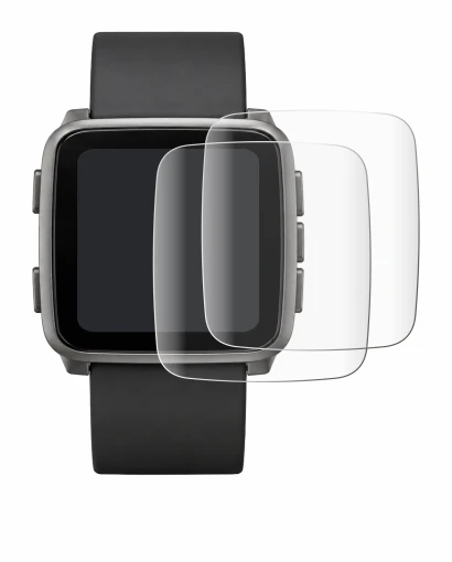 Abbildung des Geräts Pebble Time 2 2026 mit einer Vielzahl des Displayschutzes.