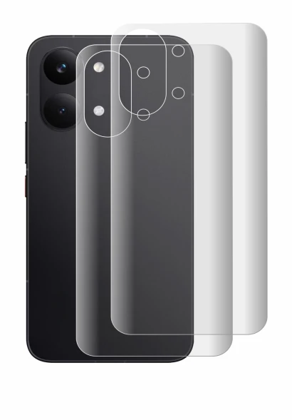 Abbildung des Geräts Xiaomi Poco X8 Pro Max (Rückseite) mit einer Vielzahl des Displayschutzes.