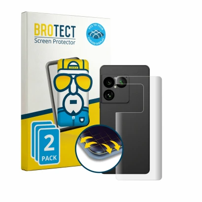 Vorderseite einer Produktverpackung mit dem Markenlogo BROTECT. Daneben ist das Gerät Sony Xperia 1 VIII (Rückseite) mit dem z