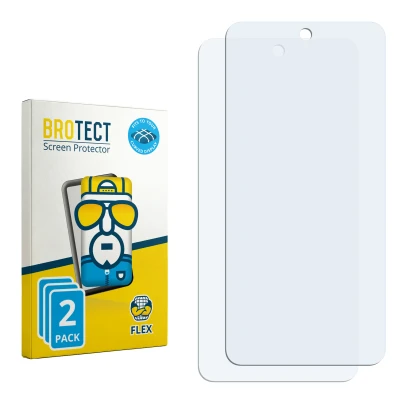 Vorderseite einer Produktverpackung mit dem Markenlogo BROTECT. Daneben ist der zugehörige Displayschutz.