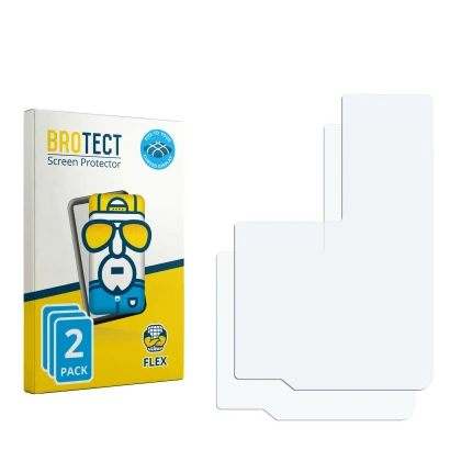 Vorderseite einer Produktverpackung mit dem Markenlogo BROTECT. Daneben ist der zugehörige Displayschutz.