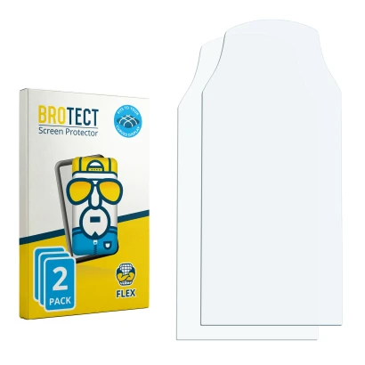 Vorderseite einer Produktverpackung mit dem Markenlogo BROTECT. Daneben ist der zugehörige Displayschutz.