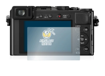 Abbildung des Geräts Panasonic Lumix DMC-LX100 mit einer Vielzahl des Displayschutzes.
