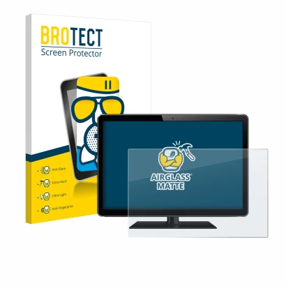 Vorderseite einer Produktverpackung mit dem Markenlogo BROTECT. Daneben ist das Gerät mit dem zugehörigen Displayschutz abgebi