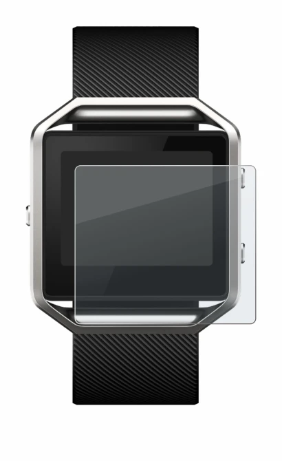 Abbildung des Geräts Fitbit Blaze mit einer Vielzahl des Displayschutzes.