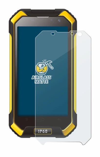 Abbildung des Geräts Blackview BV6000 mit einer Vielzahl des Displayschutzes.