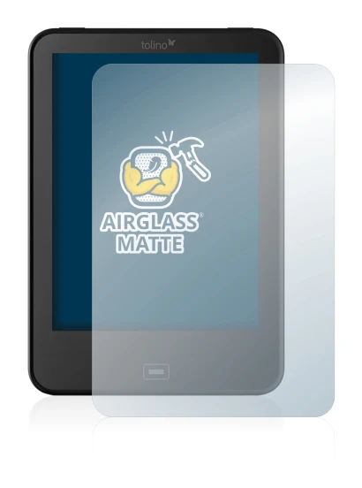 Abbildung des Geräts Tolino Vision 4 HD mit einer Vielzahl des Displayschutzes.