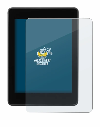 Abbildung des Geräts Amazon Kindle Paperwhite 2018 (10. Gen.) mit einer Vielzahl des Displayschutzes.