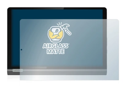 Abbildung des Geräts Lenovo Yoga SmartTab mit einer Vielzahl des Displayschutzes.