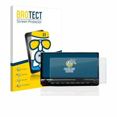 Vorderseite einer Produktverpackung mit dem Markenlogo BROTECT. Daneben ist das Gerät Kia XCeed 2019 Infotainment System 10.25