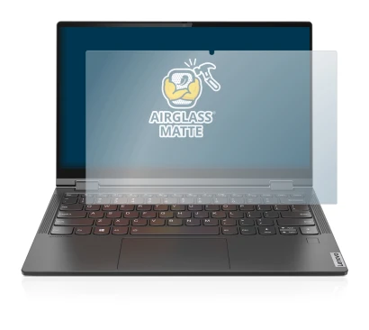 Abbildung des Geräts Lenovo Yoga C640 mit einer Vielzahl des Displayschutzes.