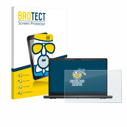 Vorderseite einer Produktverpackung mit dem Markenlogo BROTECT. Daneben ist das Gerät Dell Latitude 5500 mit dem zugehörigen D