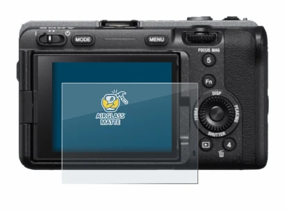 Abbildung des Geräts Sony FX3 mit einer Vielzahl des Displayschutzes.
