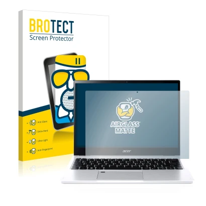 Vorderseite einer Produktverpackung mit dem Markenlogo BROTECT. Daneben ist das Gerät Acer Spin 3 SP313-51N mit dem zugehörige