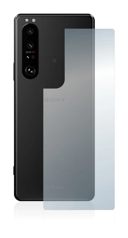 Abbildung des Geräts Sony Xperia 5 III (Rückseite) mit einer Vielzahl des Displayschutzes.