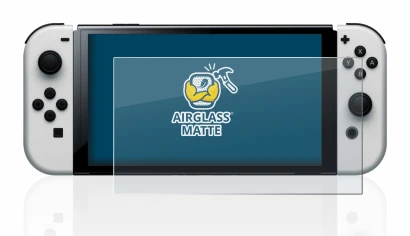 Abbildung des Geräts Nintendo Switch OLED-Modell mit einer Vielzahl des Displayschutzes.