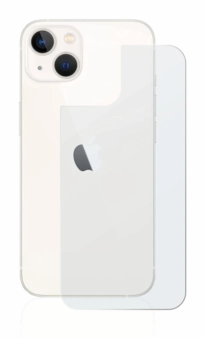 Abbildung des Geräts Apple iPhone 13 (Rückseite) mit einer Vielzahl des Displayschutzes.