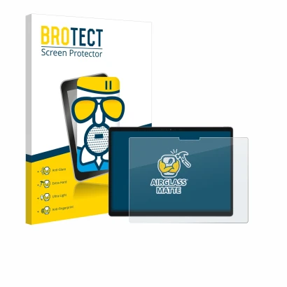 Vorderseite einer Produktverpackung mit dem Markenlogo BROTECT. Daneben ist das Gerät Dell Latitude 7320 Detachable mit dem zu