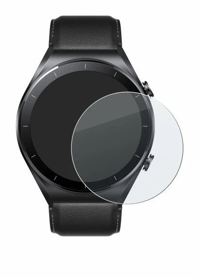 Abbildung des Geräts Xiaomi Watch S1 mit einer Vielzahl des Displayschutzes.