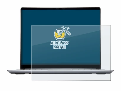 Abbildung des Geräts Framework Laptop 13 mit einer Vielzahl des Displayschutzes.