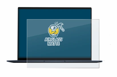 Abbildung des Geräts ASUS ZenBook 14 OLED mit einer Vielzahl des Displayschutzes.