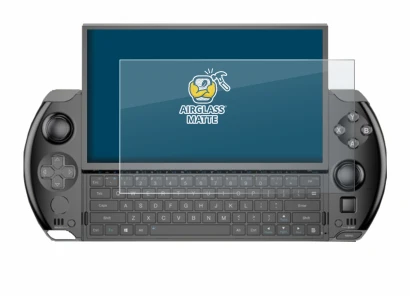 Abbildung des Geräts GPD Win 4 mit einer Vielzahl des Displayschutzes.