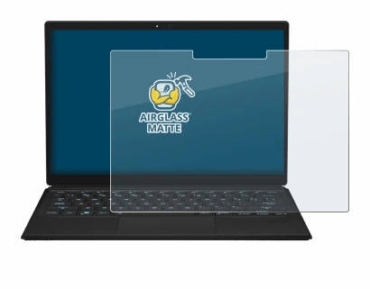 Abbildung des Geräts ASUS ROG Flow Z13 2023 mit einer Vielzahl des Displayschutzes.