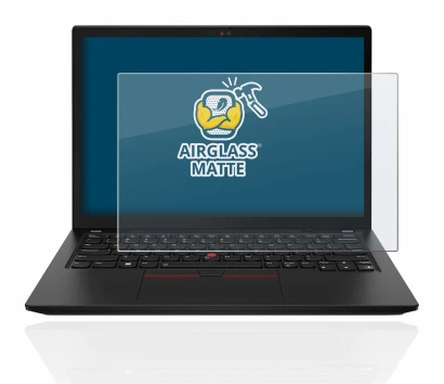Abbildung des Geräts Lenovo ThinkPad X13 Gen 3 mit einer Vielzahl des Displayschutzes.