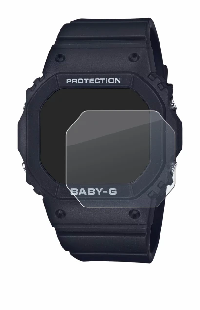 Abbildung des Geräts Casio Baby-G BGD-565 mit einer Vielzahl des Displayschutzes.