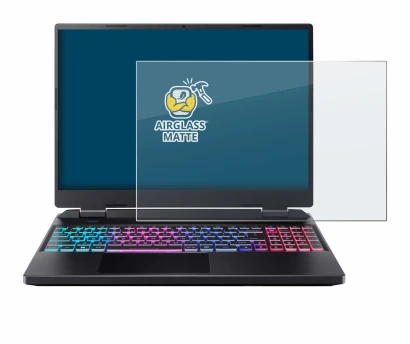 Abbildung des Geräts Acer Predator Helios Neo 16 mit einer Vielzahl des Displayschutzes.