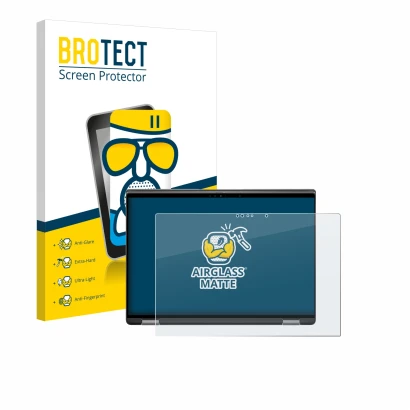 Vorderseite einer Produktverpackung mit dem Markenlogo BROTECT. Daneben ist das Gerät Dell Latitude 7440 2-in-1 mit dem zugehö