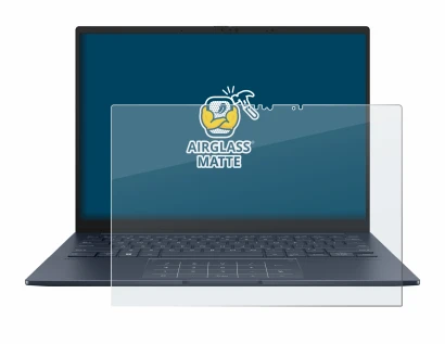 Abbildung des Geräts ASUS ZenBook 14 OLED UX3405 Touch mit einer Vielzahl des Displayschutzes.