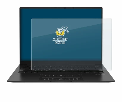Abbildung des Geräts ASUS ZenBook 14 OLED UM3406 mit einer Vielzahl des Displayschutzes.