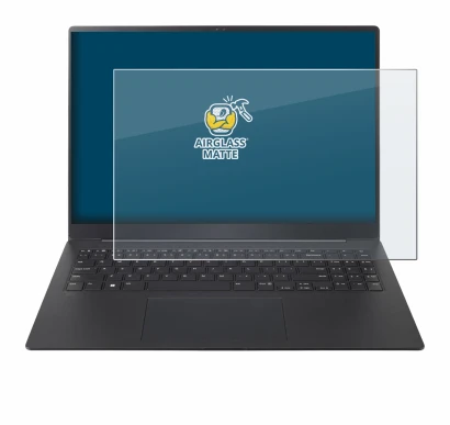 Abbildung des Geräts LG gram Pro 16 2024 mit einer Vielzahl des Displayschutzes.