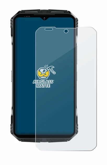 Abbildung des Geräts Doogee S118 mit einer Vielzahl des Displayschutzes.