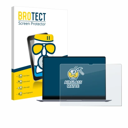 Vorderseite einer Produktverpackung mit dem Markenlogo BROTECT. Daneben ist das Gerät Samsung Galaxy Book4 Edge 16