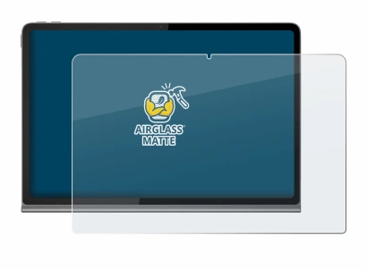 Abbildung des Geräts Lenovo Tab Plus mit einer Vielzahl des Displayschutzes.