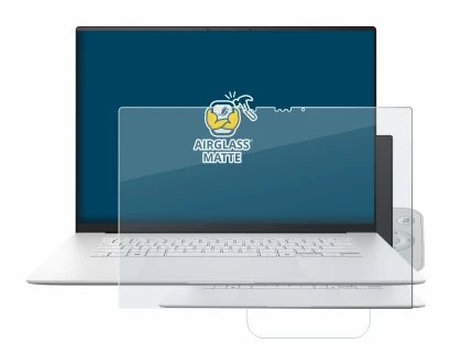 Abbildung des Geräts ASUS ZenBook S 16 mit einer Vielzahl des Displayschutzes.