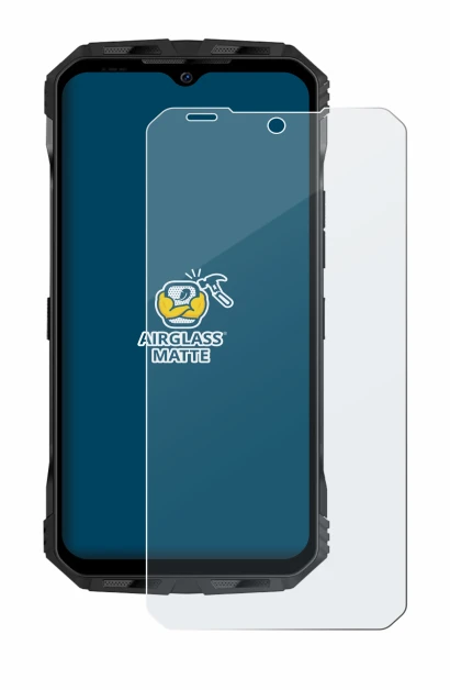 Abbildung des Geräts Doogee V Max Plus mit einer Vielzahl des Displayschutzes.