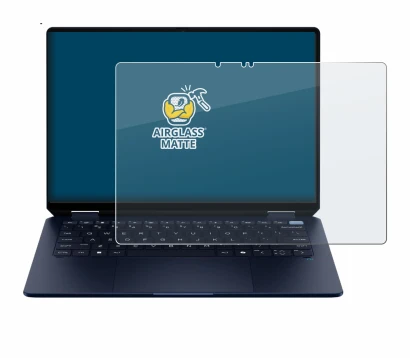 Abbildung des Geräts HP OmniBook Ultra Flip 14-fh mit einer Vielzahl des Displayschutzes.