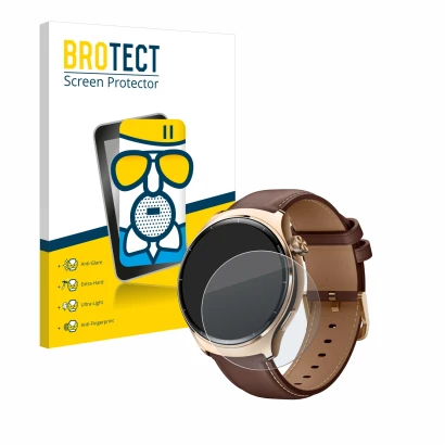 Vorderseite einer Produktverpackung mit dem Markenlogo BROTECT. Daneben ist das Gerät Xiaomi Mibro Lite 3 Pro mit dem zugehöri