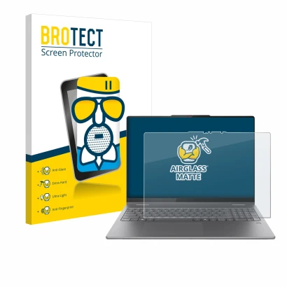 Vorderseite einer Produktverpackung mit dem Markenlogo BROTECT. Daneben ist das Gerät Lenovo Yoga 7 2-in-1 Gen 10 16