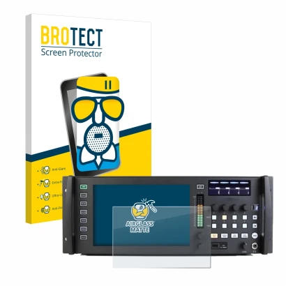 Vorderseite einer Produktverpackung mit dem Markenlogo BROTECT. Daneben ist das Gerät Behringer Wing Rack mit dem zugehörigen 